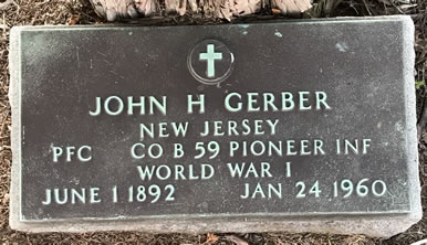 John H. Gerber Grave Marker